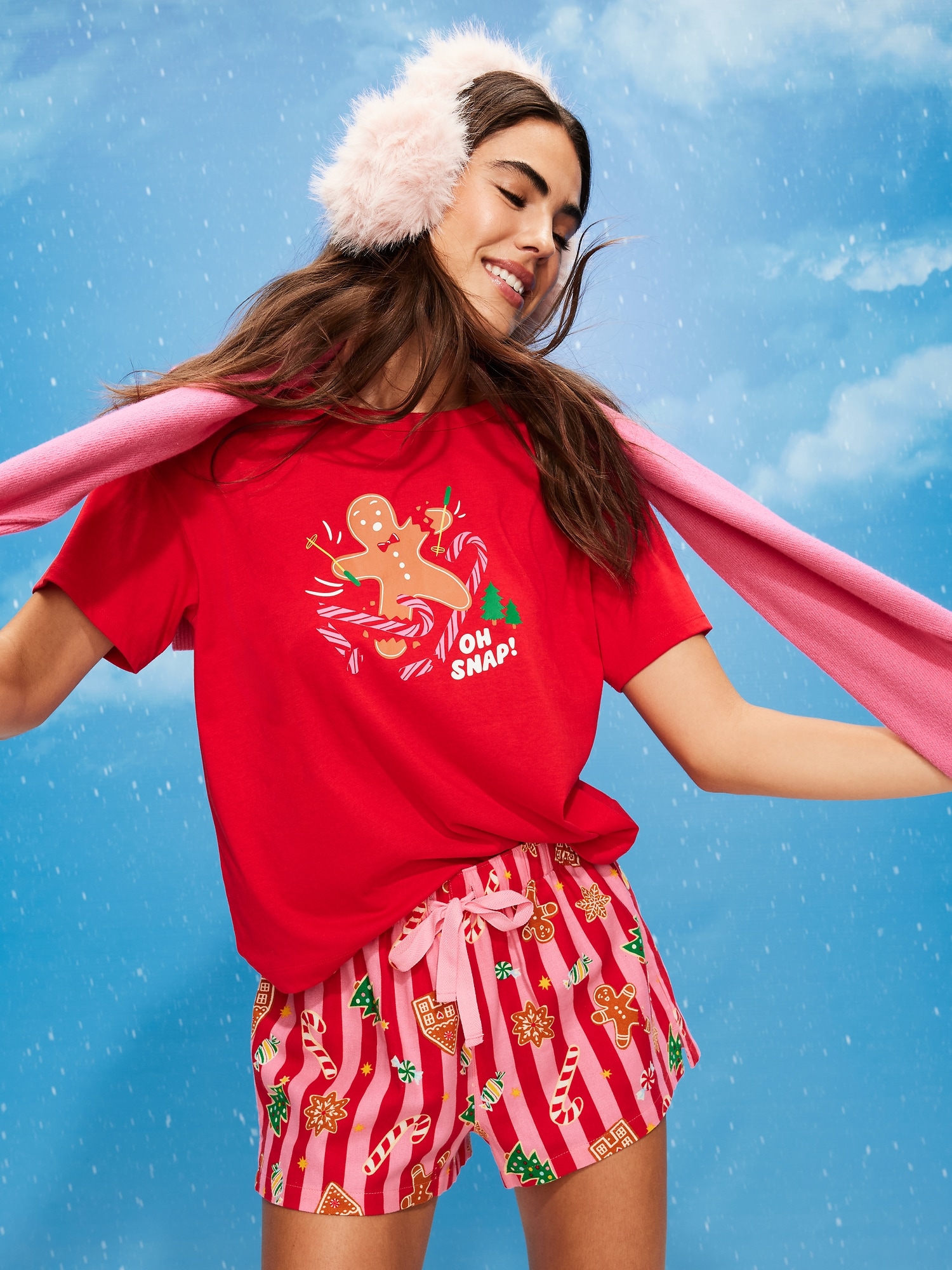 Flannel Boxer Pajama Shorts for Women