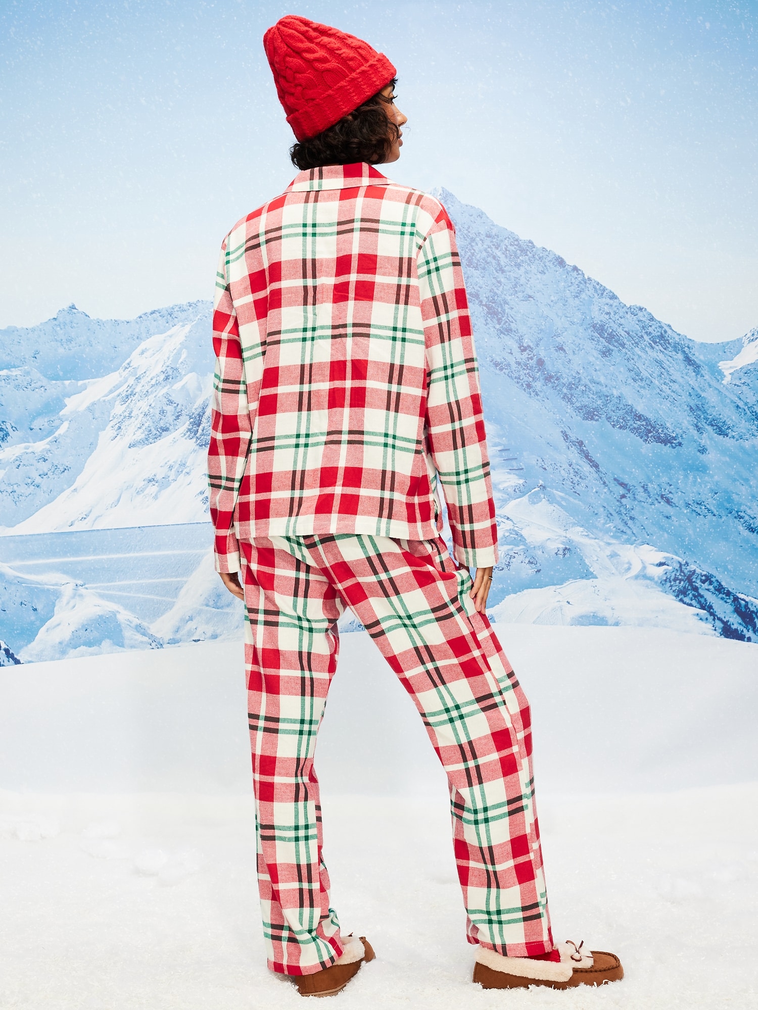 Printed Flannel Pajama Pant Set for Women