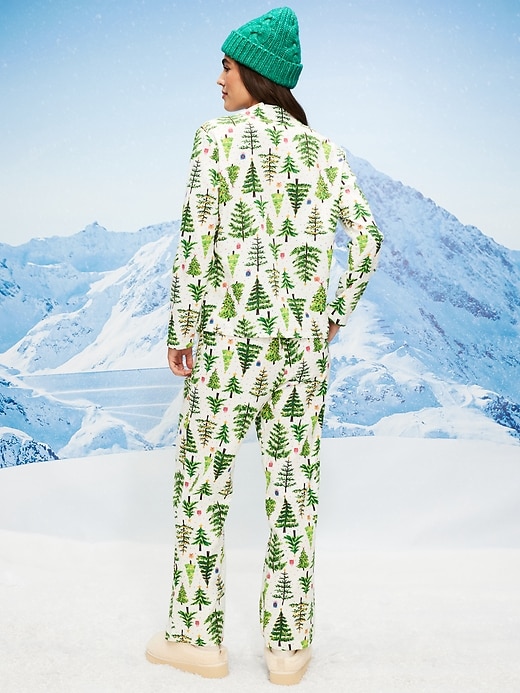 Image number 2 showing, Printed Flannel Pajama Pant Set for Women