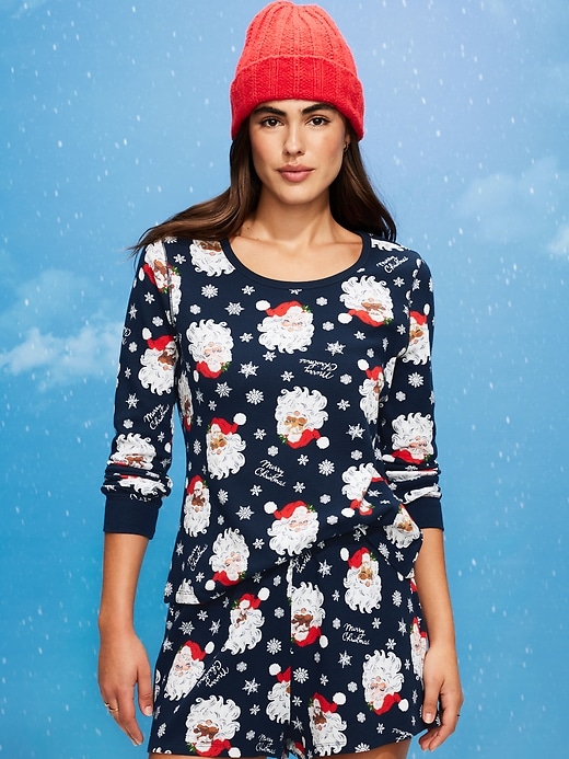 Image number 3 showing, Scoop-Neck Waffle Pajama Top for Women