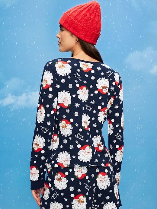 Image number 2 showing, Scoop-Neck Waffle Pajama Top for Women