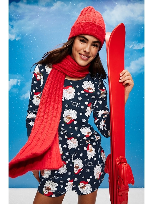 Image number 1 showing, Scoop-Neck Waffle Pajama Top for Women