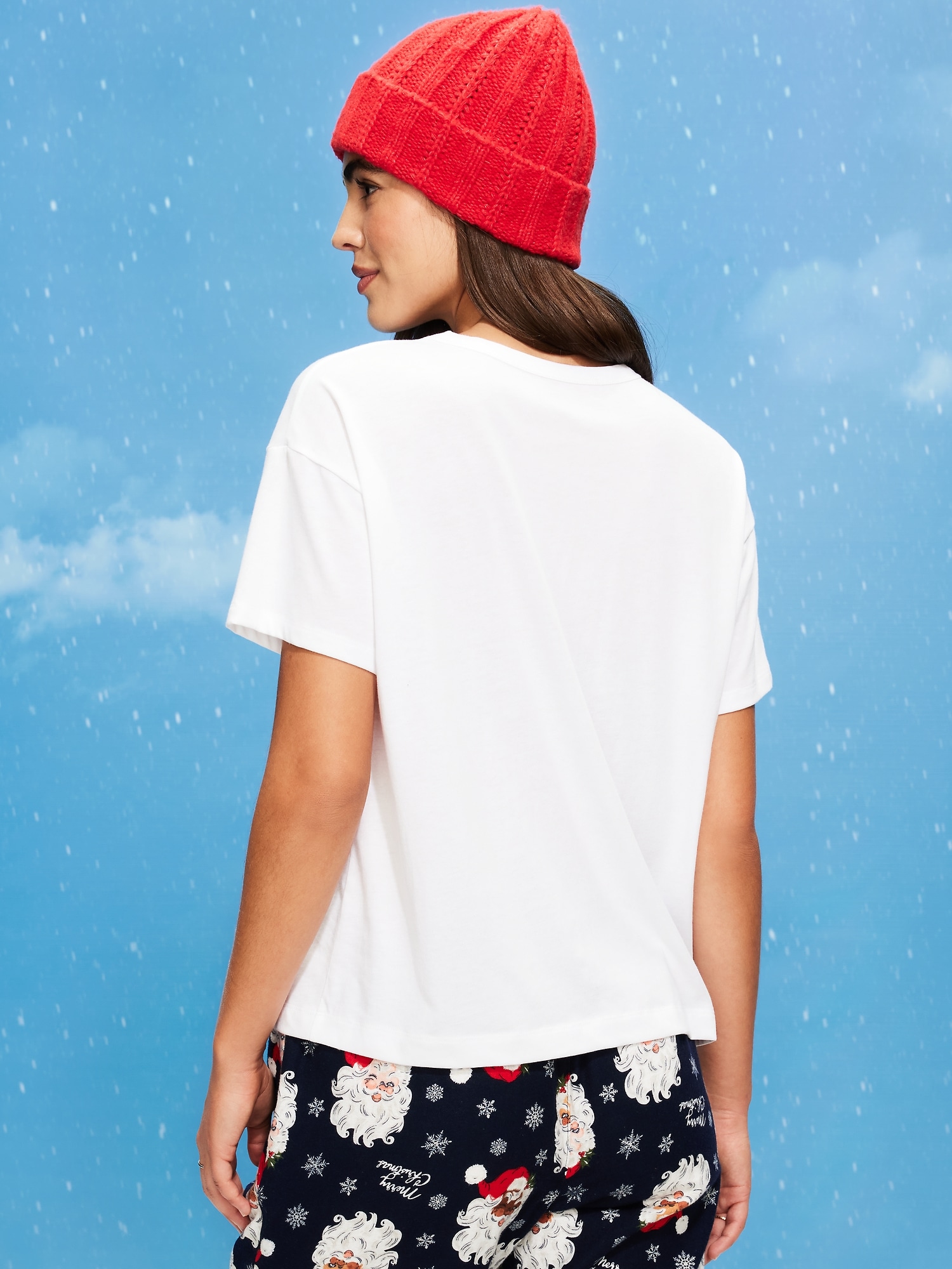 Holiday-Graphic Crew-Neck T-Shirt for Women