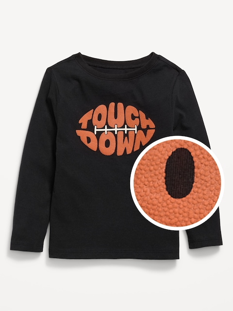 T-shirt à manches longues à imprimé unisexe pour tout-petit - Noir De Jais 3