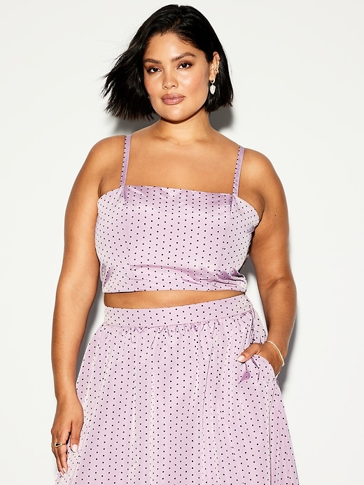Image number 9 showing, The Occasion by Old Navy Taffeta Cropped Tank Top