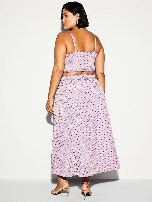 L'image numéro 10 présente Jupe mi-longue en taffetas à taille haute Moments signés Old Navy
