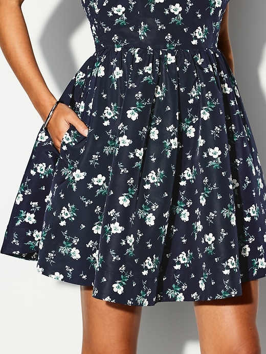 Image number 7 showing, The Occasion by Old Navy Fit & Flare Taffeta Mini Dress