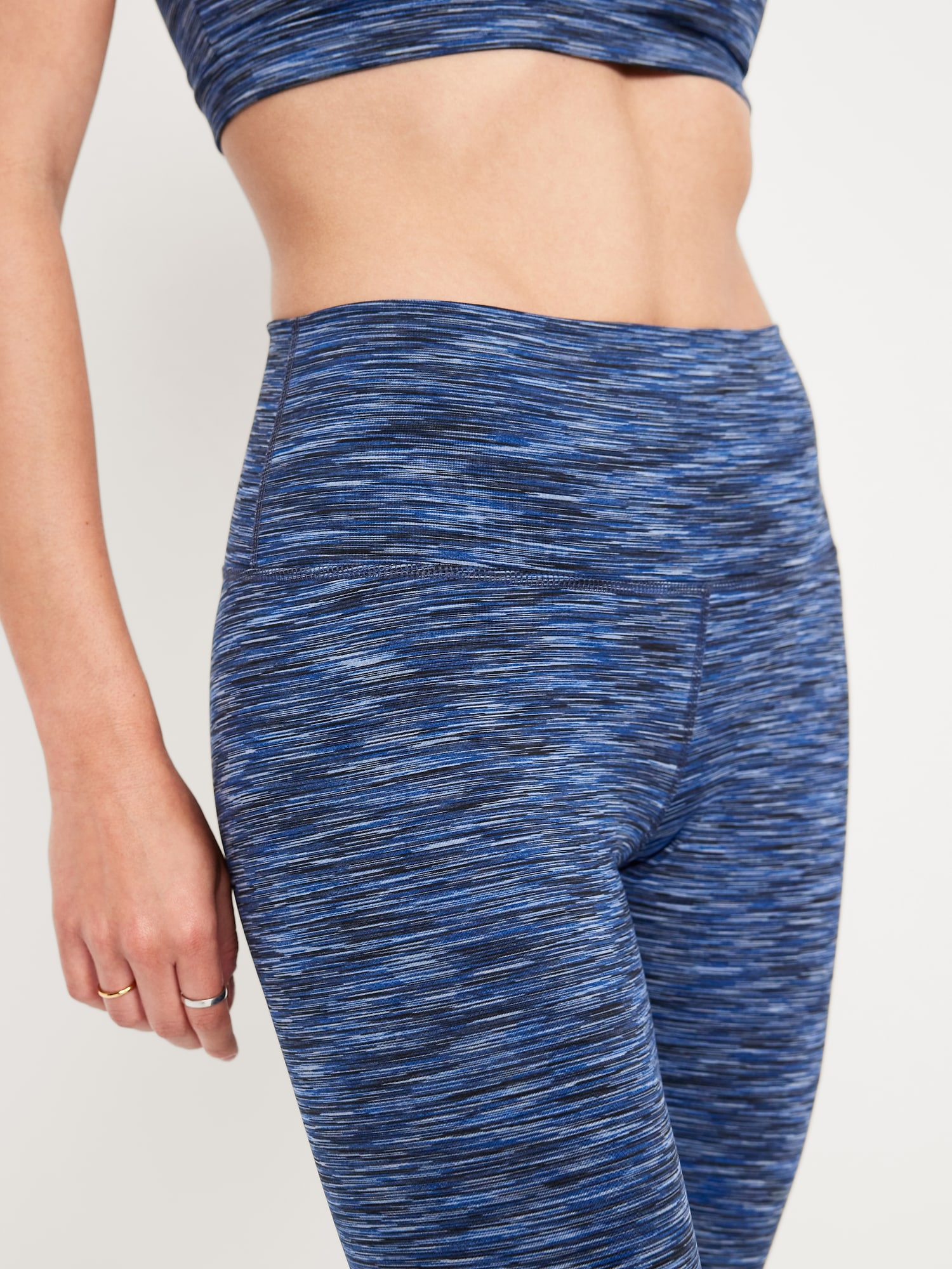 High-Waisted Space-Dye Full-Length Leggings