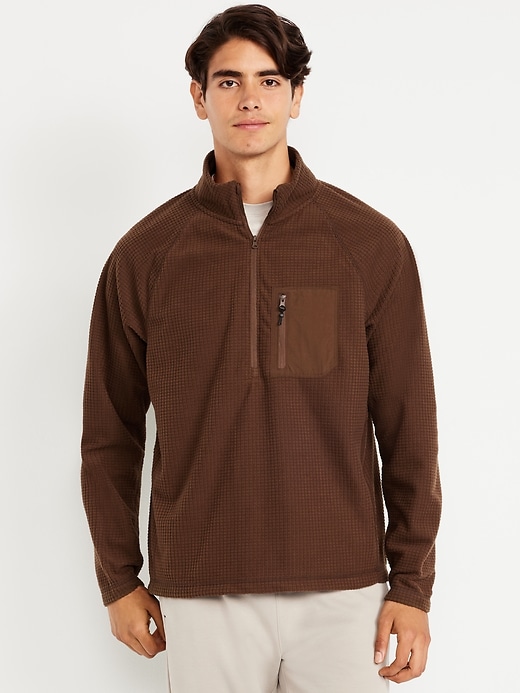Image number 1 showing, Waffle Half-Zip Performance Pullover