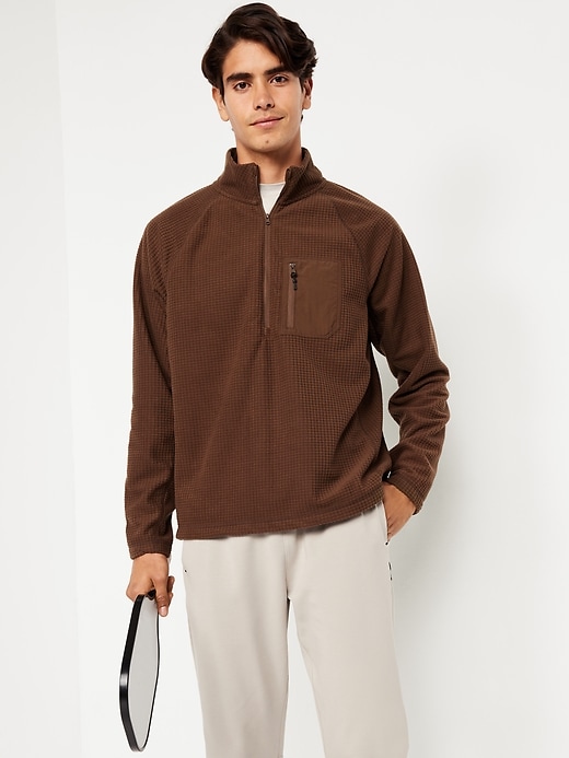 Image number 3 showing, Waffle Half-Zip Performance Pullover