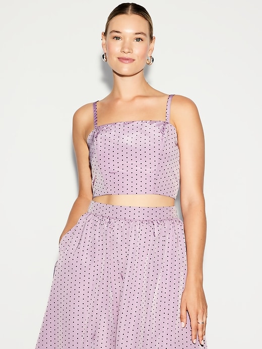 Image number 7 showing, The Occasion by Old Navy Taffeta Cropped Tank Top