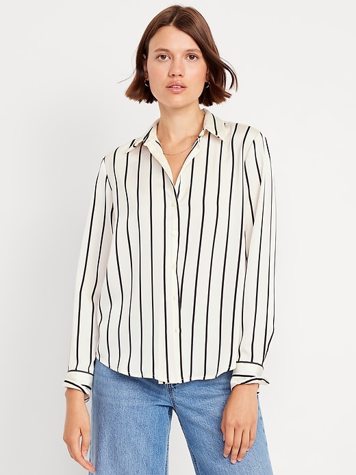 Image number 1 showing, Satin Button-Down Shirt