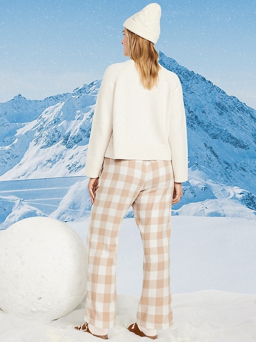 Image number 6 showing, Mid-Rise Plaid Flannel Pajama Pants for Women