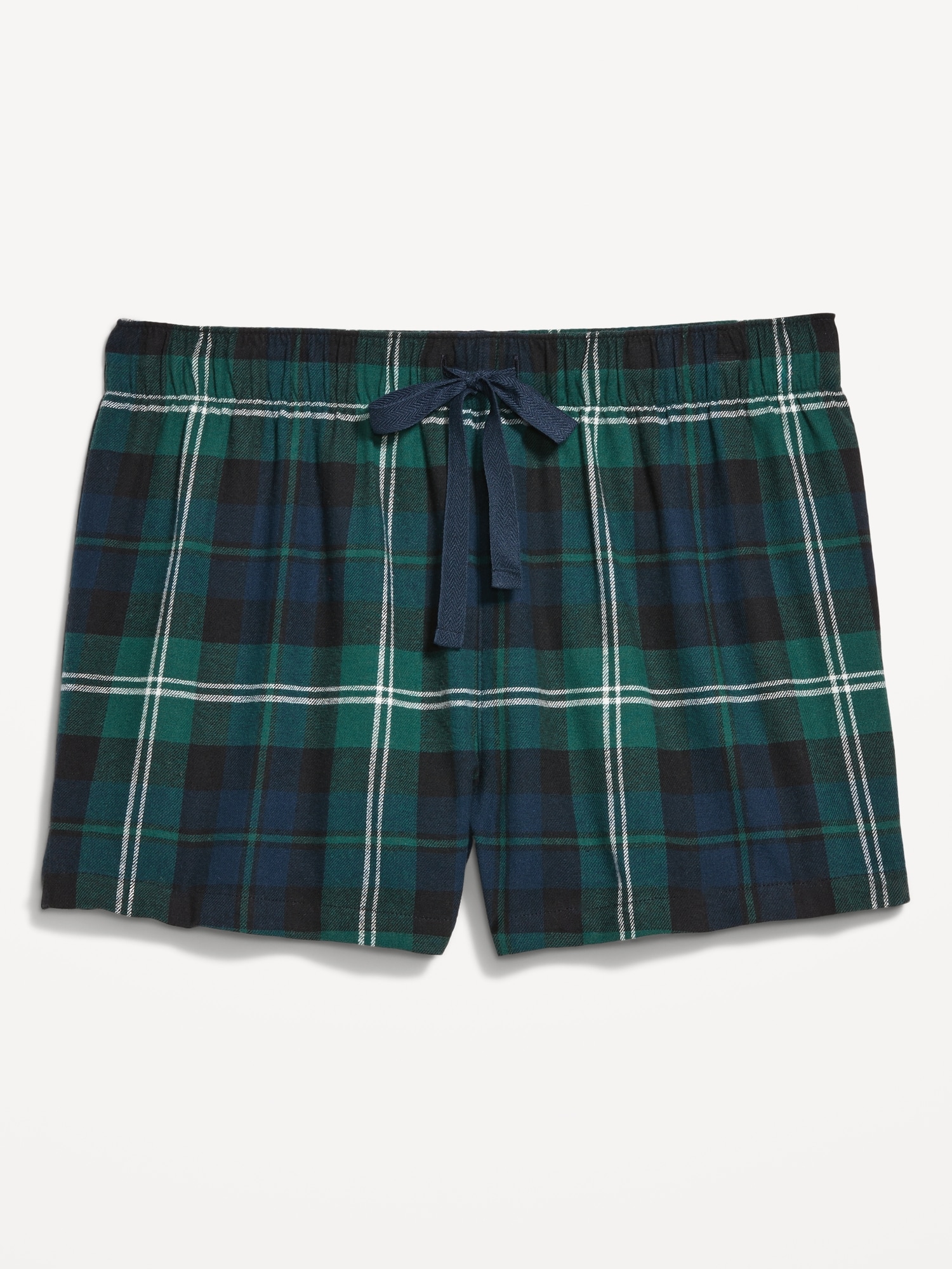 Plaid Flannel Pajama Boxer Shorts Women