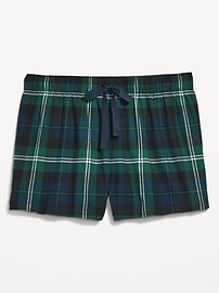Image number 2 showing, Plaid Flannel Pajama Boxer Shorts Women