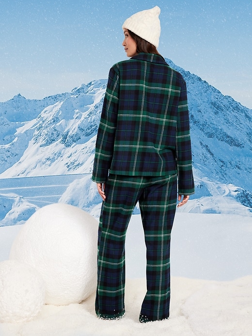 Image number 2 showing, Plaid Flannel Pajama Pant Set for Women