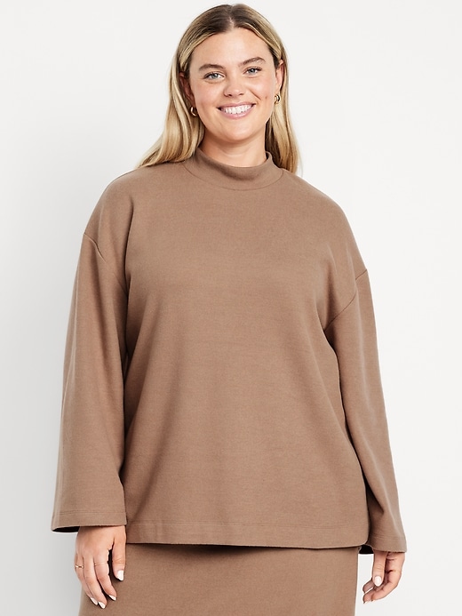 Image number 4 showing, Cozy Mock-Neck Tunic Sweater