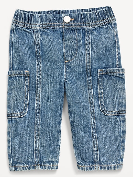Image number 1 showing, Baggy Barrel-Leg Cargo Jeans for Baby