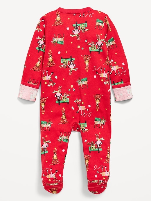 Image number 2 showing, 2-Way-Zip Sleep & Play Footed One-Piece for Baby