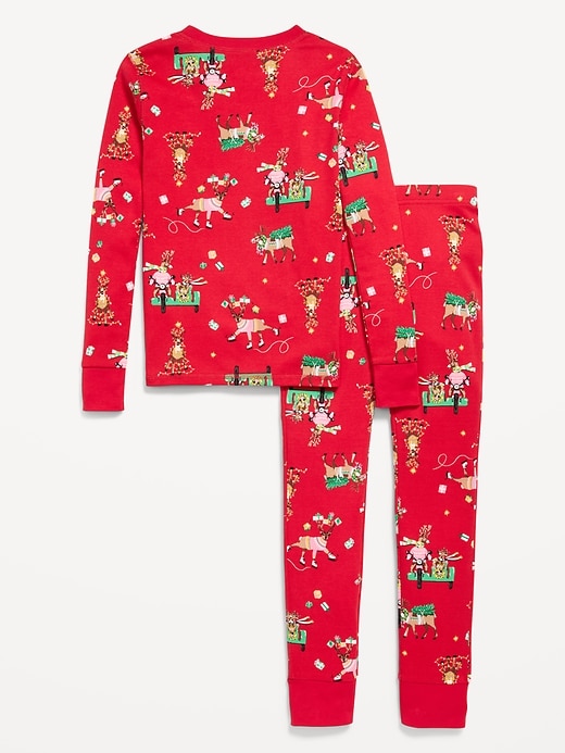 Image number 2 showing, Gender-Neutral Snug-Fit Graphic Pajama Set for Kids