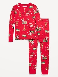 Image number 3 showing, Gender-Neutral Snug-Fit Graphic Pajama Set for Kids