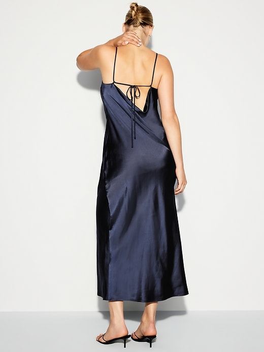 Image number 8 showing, The Occasion by Old Navy Satin V-Neck Maxi Dress