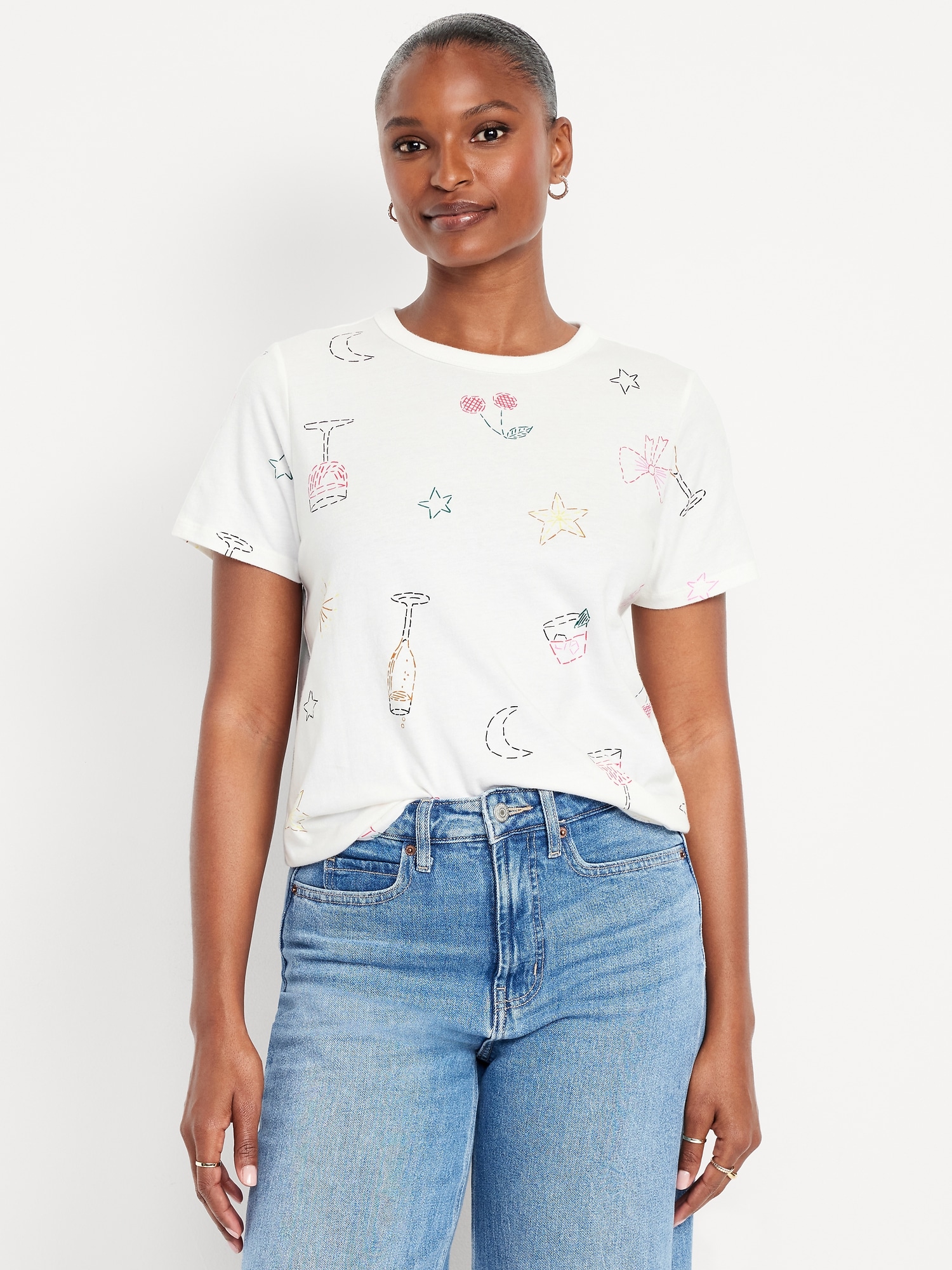 EveryWear Crew-Neck Printed T-Shirt