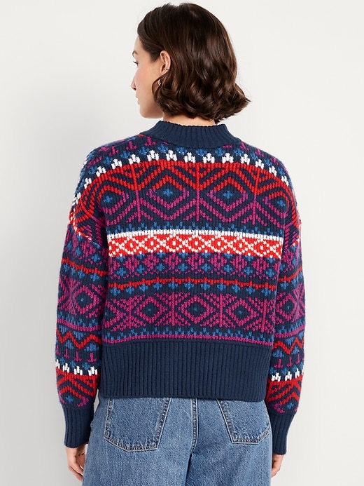 L'image numéro 2 présente Chandail à col montant SoSoft à motif jacquard