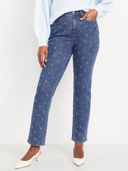 Image number 2 showing, Curvy Extra High-Waisted Straight Jeans