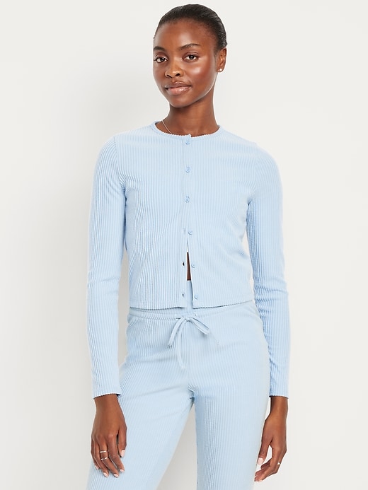 Image number 1 showing, Sweater Ribbed Cardigan Sweater