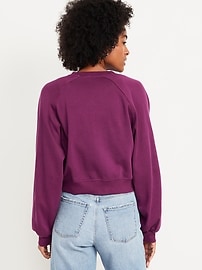 Image number 2 showing, SoComfy Oversized Button-Front Sweatshirt