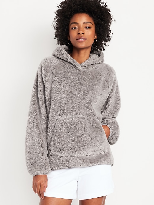 Image number 1 showing, Oversized Sherpa Pullover Hoodie