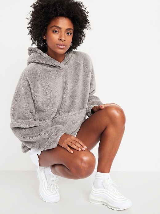 Image number 3 showing, Oversized Sherpa Pullover Hoodie