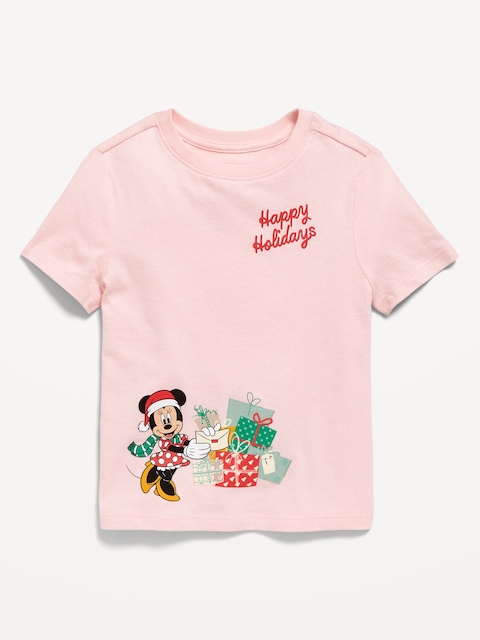 T-shirt à imprimé Minnie de Disney© des Fêtes pour toute-petite fille