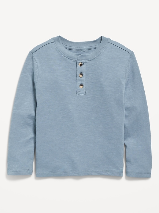 Image number 1 showing, Long-Sleeve Henley T-Shirt for Toddler Boys