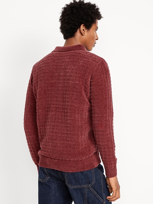 L'image numéro 2 présente Polo décontracté en tricot chenille