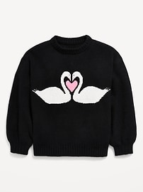 Image number 2 showing, Oversized Valentine's Day Graphic Sweater for Girls