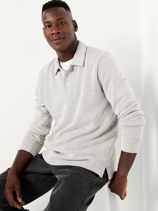 Image number 3 showing, Long-Sleeve French Rib Polo