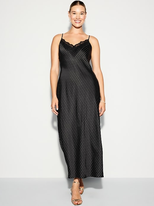 Image number 7 showing, The Occasion by Old Navy V-Neck Satin Maxi Dress