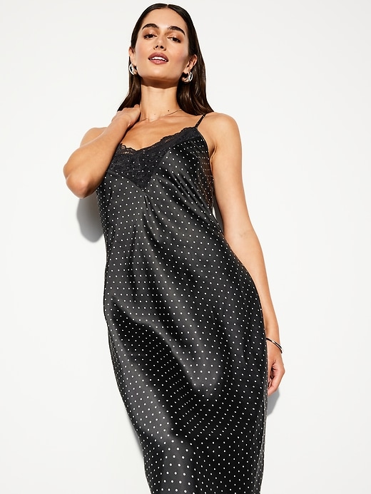 Image number 3 showing, The Occasion by Old Navy V-Neck Satin Maxi Dress
