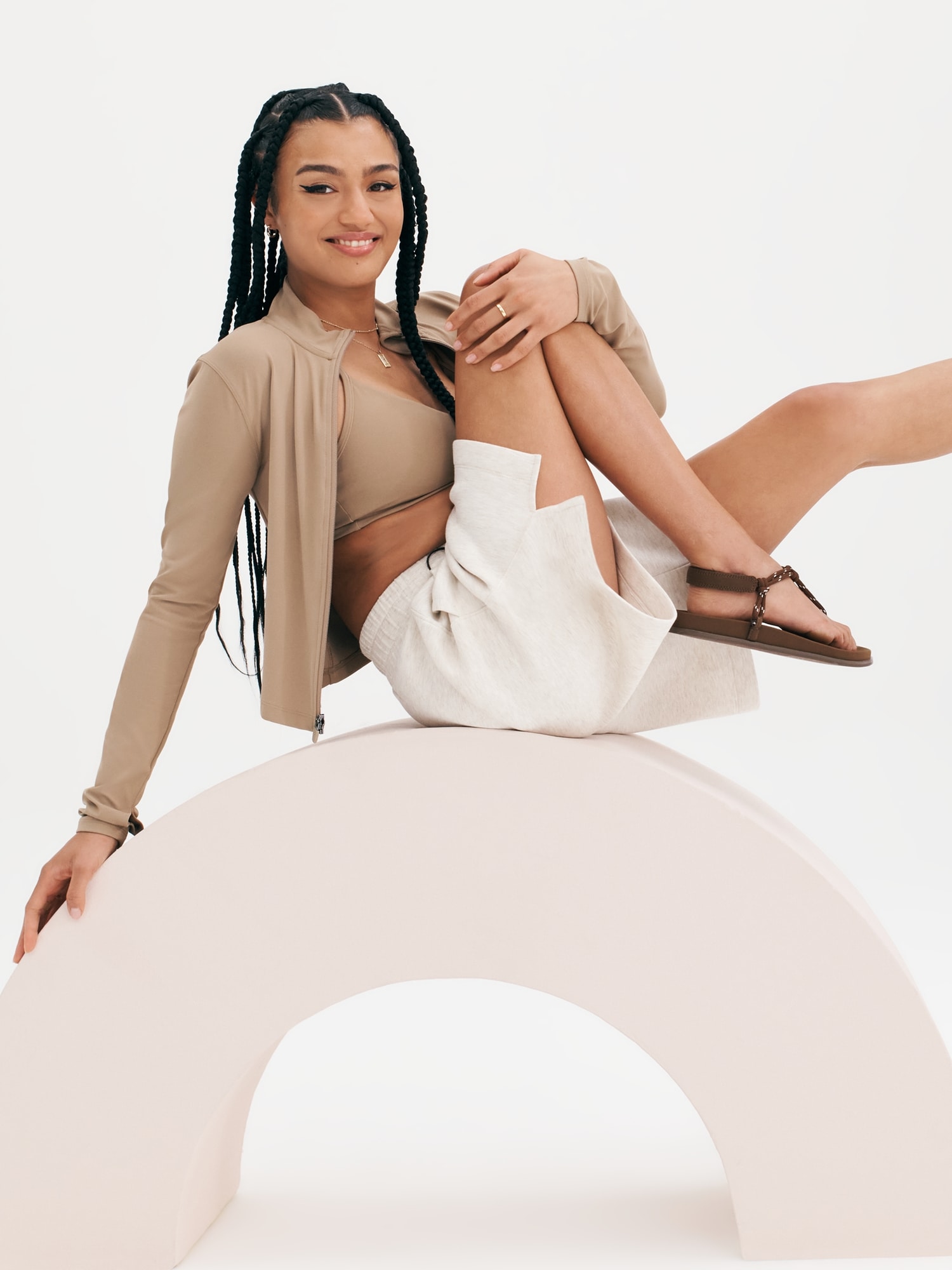 StudioSmooth Crop Full Zip