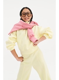 Image number 1 showing, Half-Zip Bounce Fleece Pullover Sweatshirt for Girls