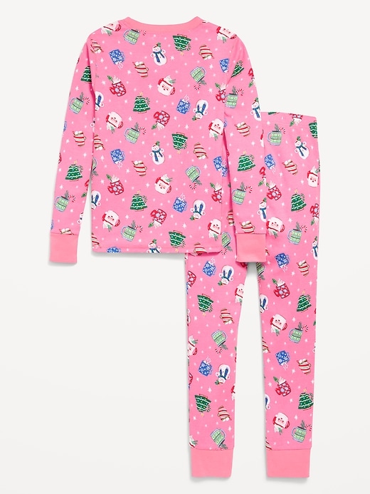 Image number 2 showing, Gender-Neutral Snug-Fit Graphic Pajama Set for Kids