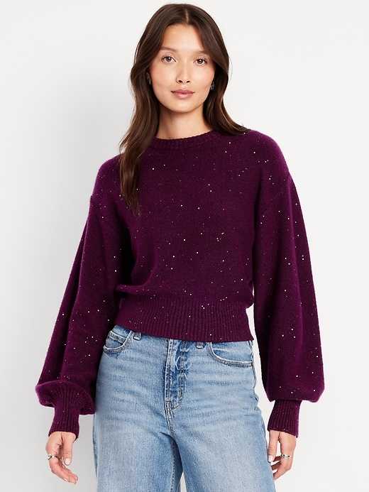 Image number 1 showing, SoSoft Crew-Neck Sequin Sweater