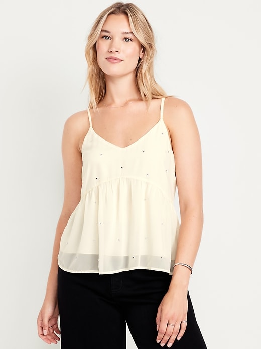 Image number 5 showing, Embellished Cami Peplum Top