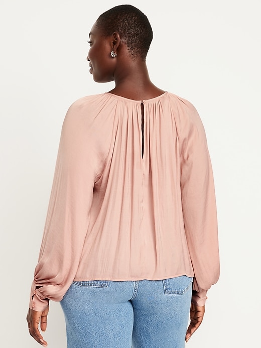 Image number 6 showing, Satin Shirred Top