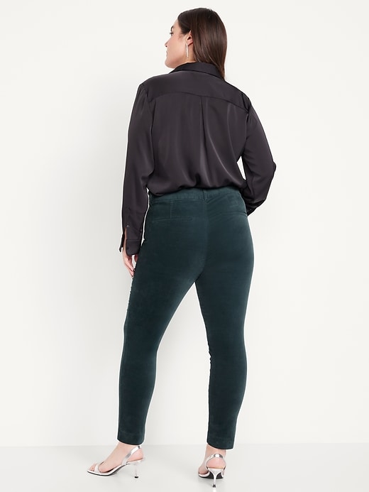 Image number 7 showing, High-Waisted Velvet Pixie Skinny Ankle Pants