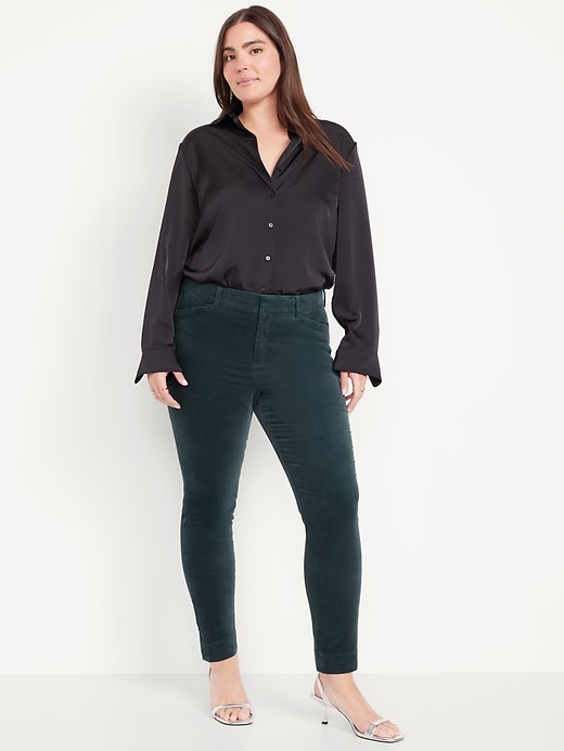 Image number 6 showing, High-Waisted Velvet Pixie Skinny Ankle Pants