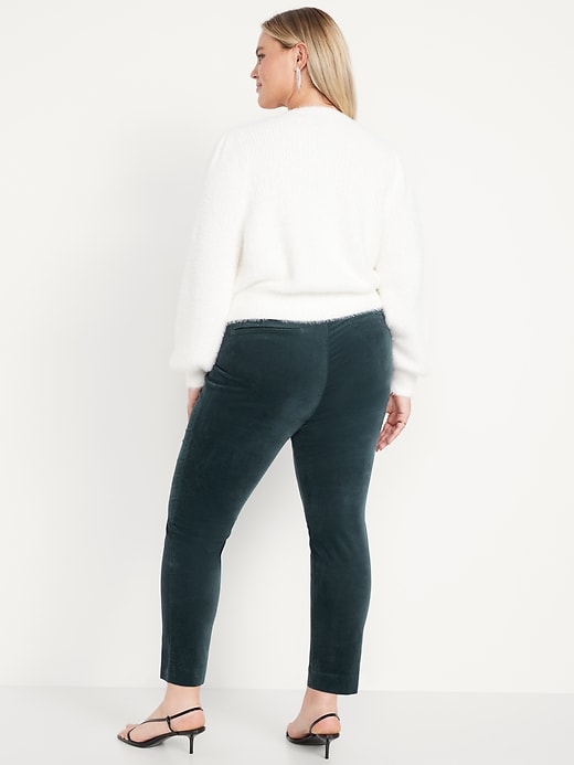 Image number 9 showing, High-Waisted Velvet Pixie Skinny Ankle Pants