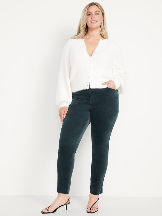 Image number 8 showing, High-Waisted Velvet Pixie Skinny Ankle Pants